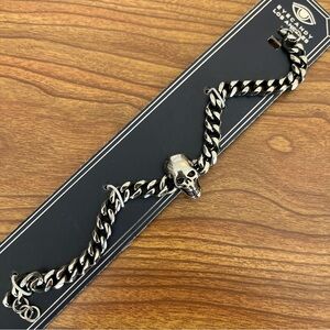 Silver Skull Chain Bracelet